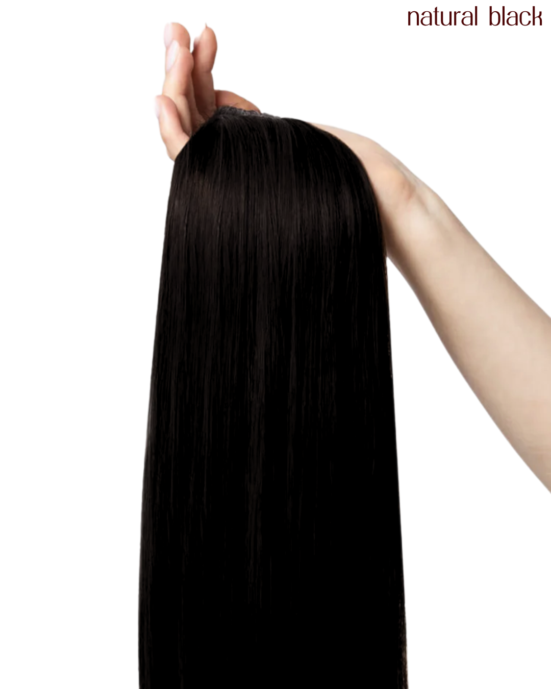 Natural Black Seamless Clip in + Lace Volumiser 250g #1b